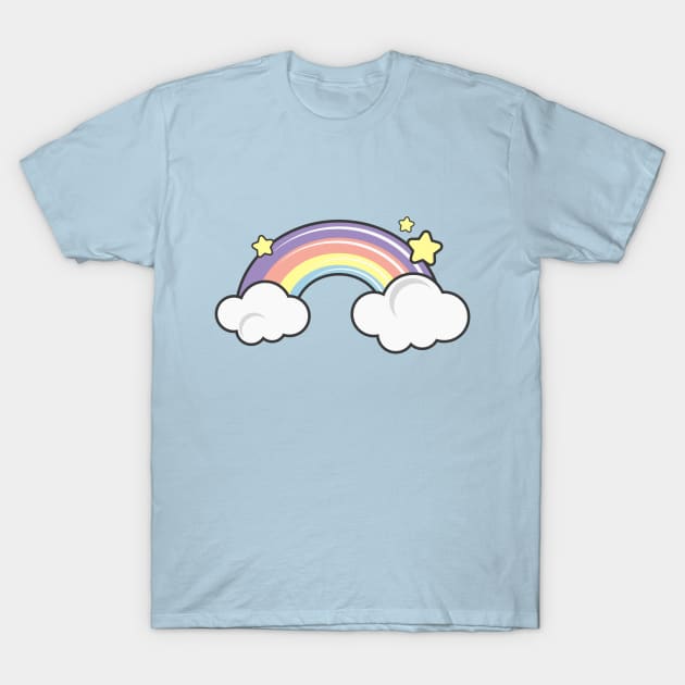 Cute Rainbow Drawing T-Shirt by BrightLightArts